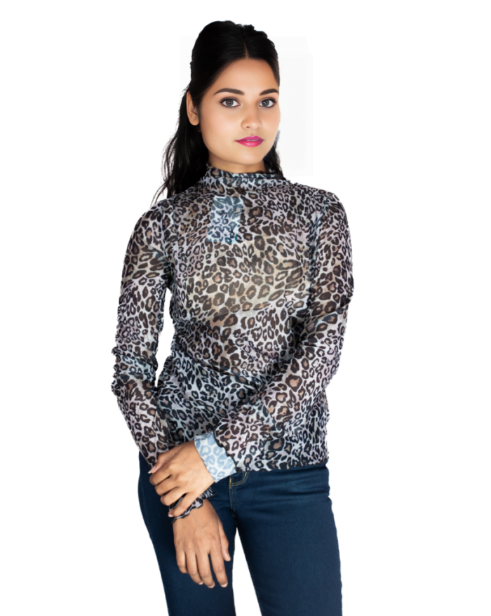 Elegance printed power net top(recheck)