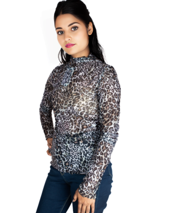 Elegance printed power net top(recheck)