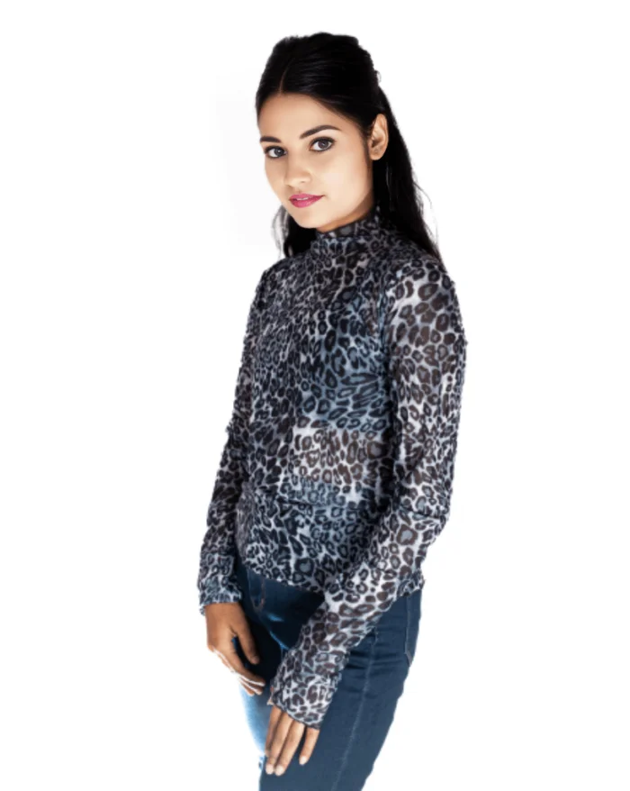 Elegance power net printed top printed top