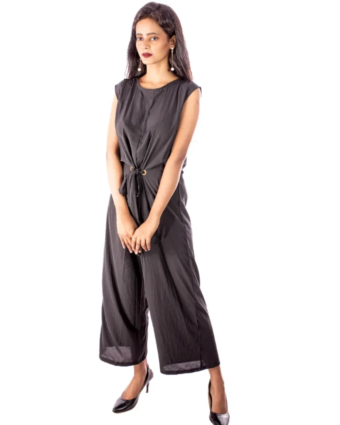 Noir satin elegance sleeveless jumpsuit Noir satin elegance sleeveless jumpsuit