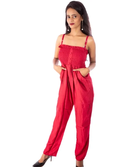 Scarlet elegance cotton jumpsuit