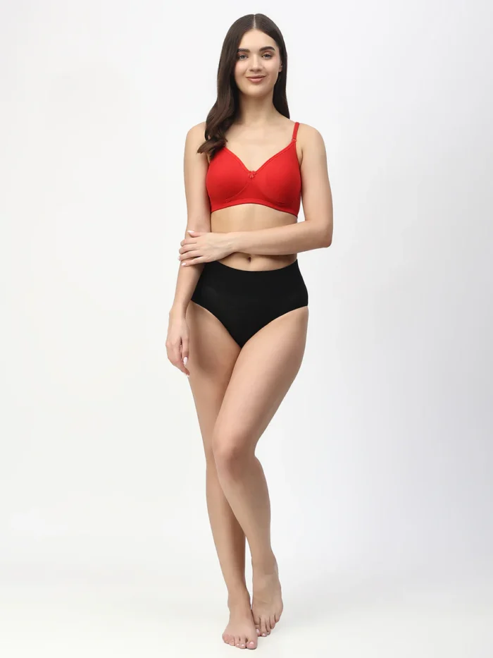 Floret Alia medium coverage Seamless Tshirt Bra in Red