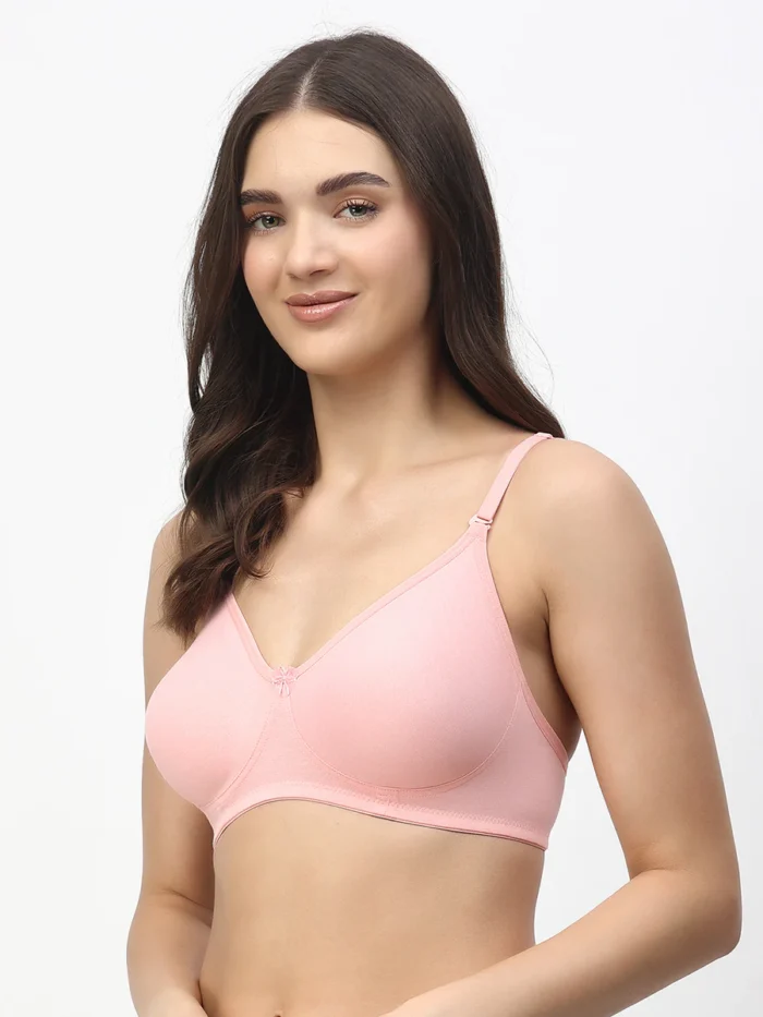 Alia Floret Bra in Pink | seamless | medium Coverage bra in pink