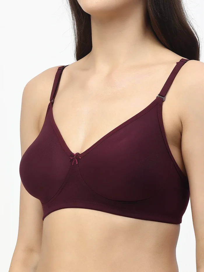 Floret Alia seamless medium coverage Bra in Wine