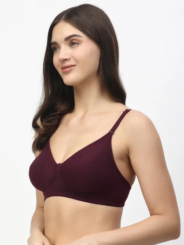 Floret Alia seamless medium coverage Bra in Wine