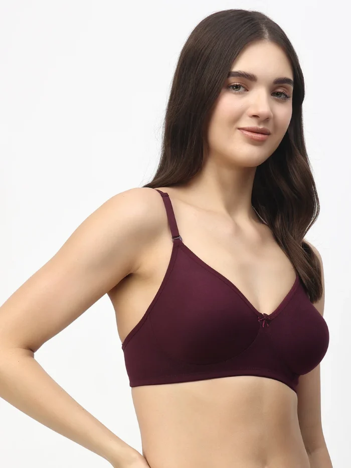 Floret Alia seamless medium coverage Bra in Wine