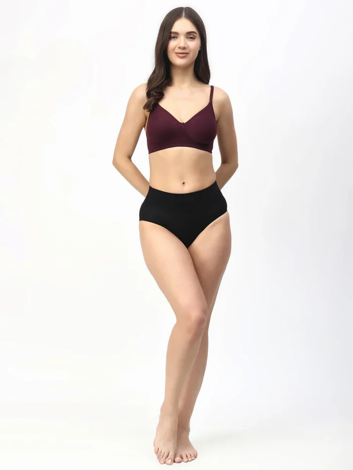 Floret Alia seamless medium coverage Bra in Wine