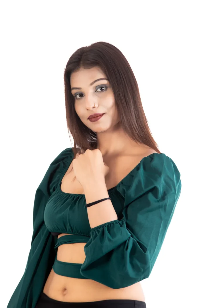 Emerald grace full sleeve crop top full sleeve crop top