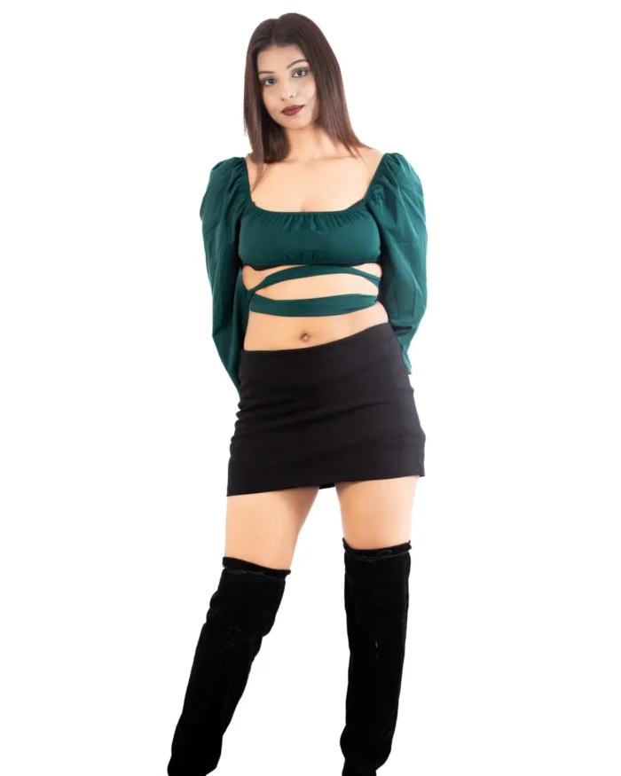 Emerald grace full sleeve crop top full sleeve crop top