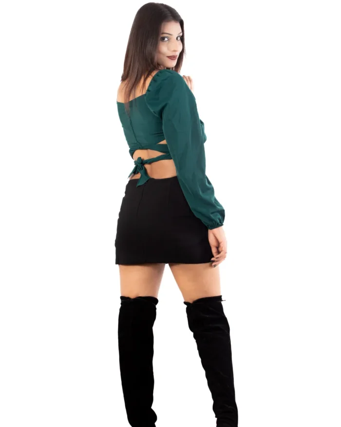 Emerald grace full sleeve crop top full sleeve crop top