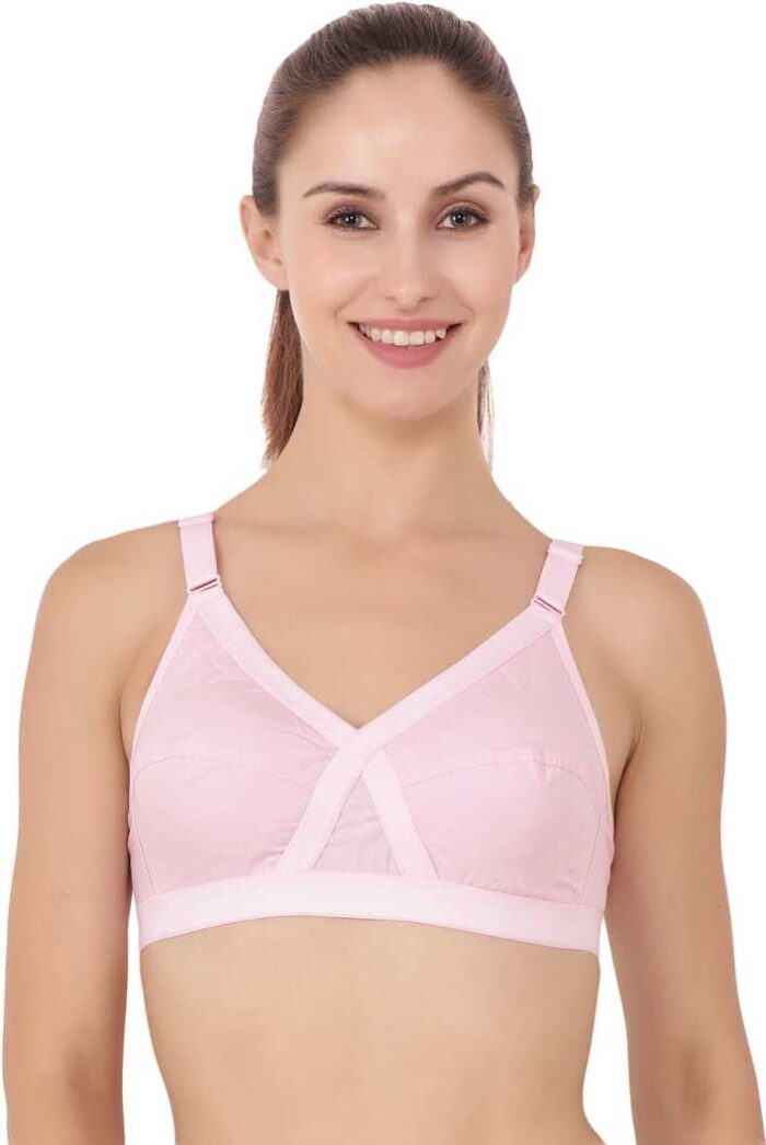 Women Full Coverage Non Padded Crossfit Bra Pink